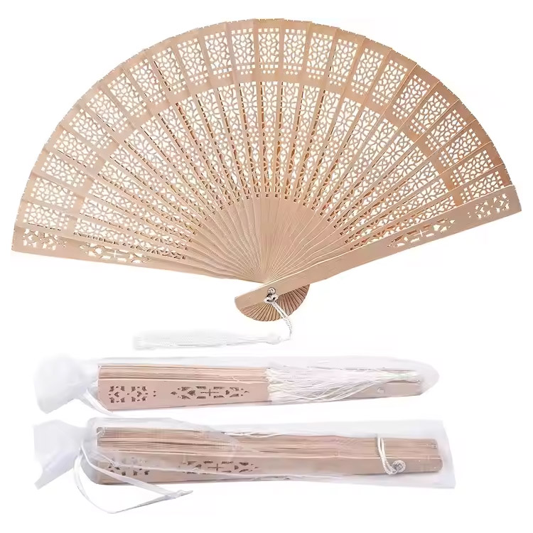 Bamboo Vintage δώρο γενεθλίων Πτυσσόμενος ξύλινος ανεμιστήρας χεριών