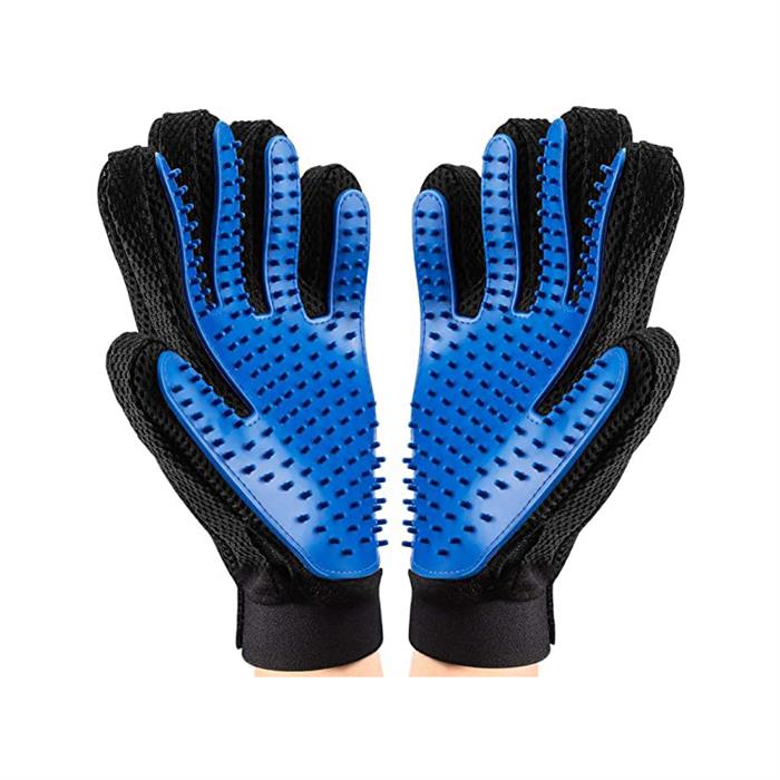 Απαλό μασάζ σκύλου Deshedding Brush Pet Grooming Glove