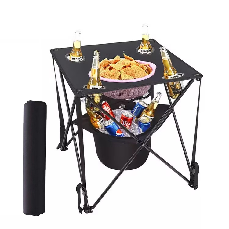 Μοντέρνο φορητό σιδερένιο πτυσσόμενο τραπέζι για εξωτερική μπάρα σπιτιού