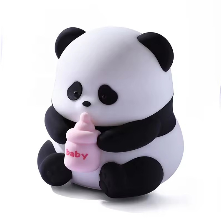 Panda Baby Night Lights Χαριτωμένο ζωικό φωτιστικό γραφείου σιλικόνης