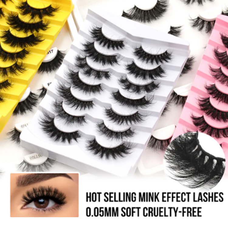 Ιδιωτική ετικέτα faux cils fluffy φυσικά faux mink ψευδείς βλεφαρίδες