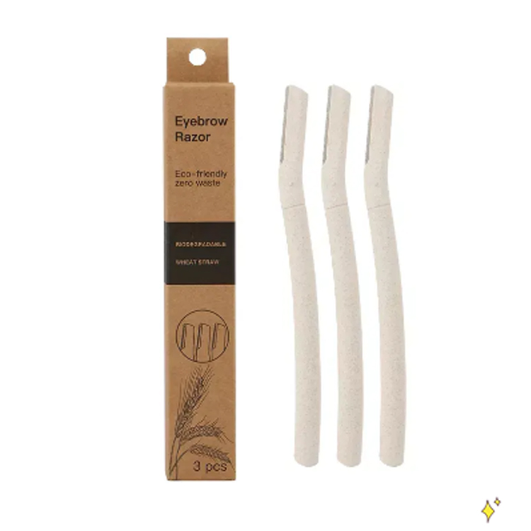 Razor wheat sheat sheat straw βιοαποικοδομήσιμο κιτ φρύδια trimmer