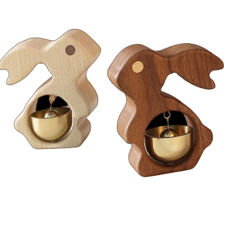 Χειροποίητο ορειχάλκινο κουδούνι από μαγνήτες ψυγείου από μασίφ ξύλο