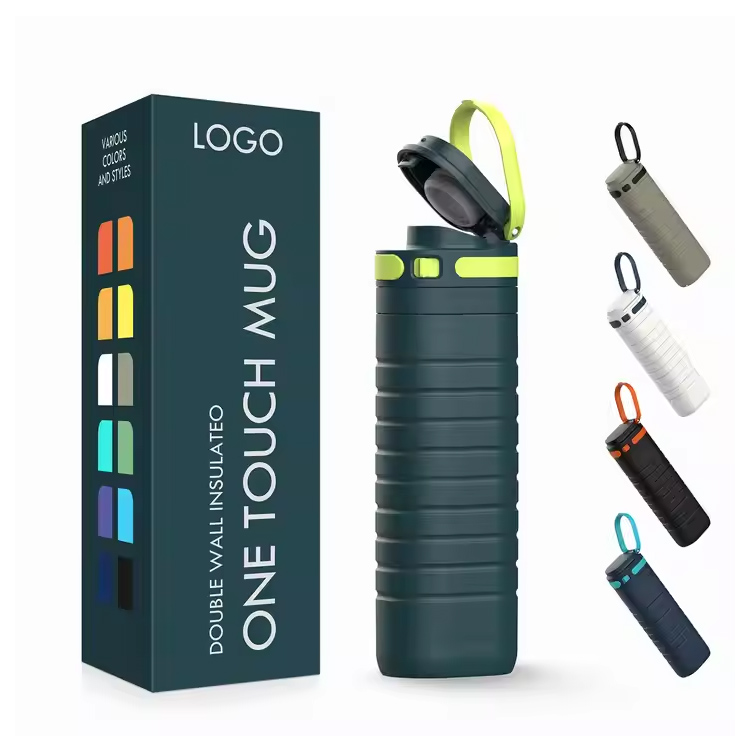 Καπάκι αφής 500ml Κούπα ταξιδιού από ανοξείδωτο ατσάλι με μόνωση κενού