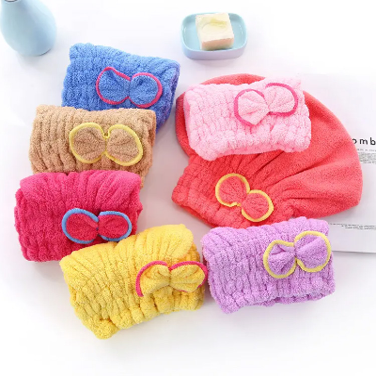 Ultra Dasbent Cap Bowknot μαλακές πετσέτες ξήρανσης μαλλιών